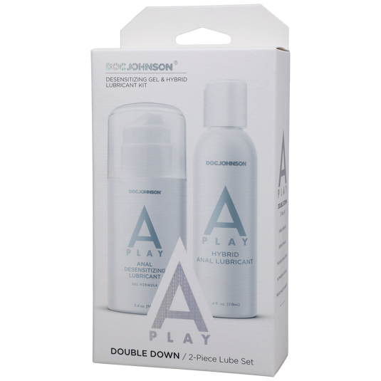 A-Play Double Down (2-Piece Anal Lube Set ) • Water Lubricant