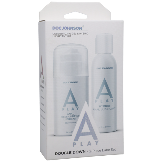A-Play Double Down (2-Piece Anal Lube Set ) • Water Lubricant