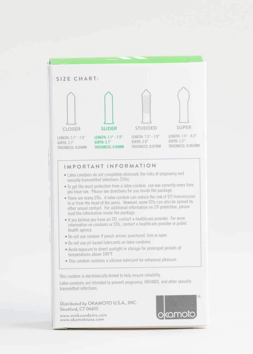 Wink Slider Naturally Lubricated • Latex Condom