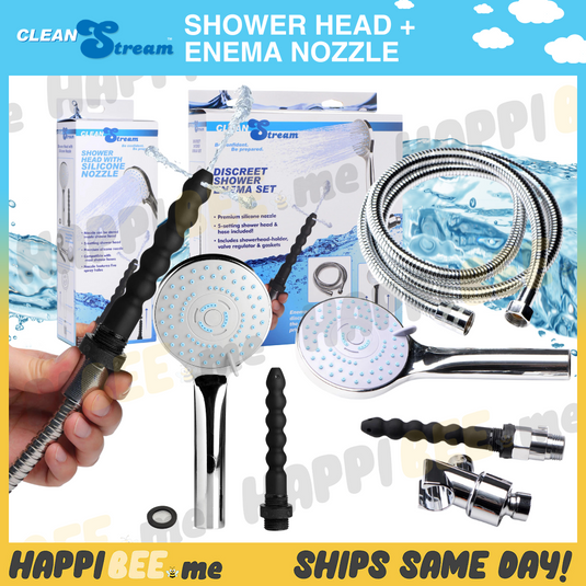 CleanStream Shower Silicone Enema Set • Anal Cleansing System