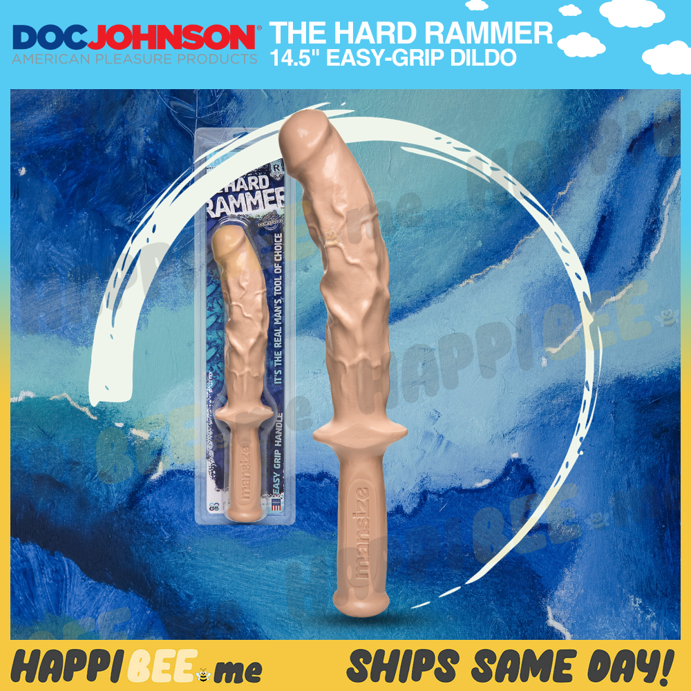 Doc Johnson The Hard Rammer Dildo • Easy-Grip Wand 14.5"