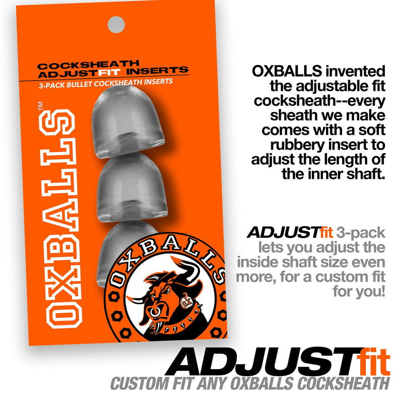 Load image into Gallery viewer, Oxballs ADJUSTfit 3-PACK INSERTS • Cock Sheath + Extender Bullets
