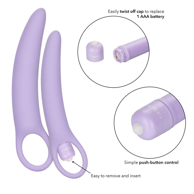 Load image into Gallery viewer, CalExotics Dr. Laura Berman (Isabelle) • Vibrating 2-Piece Silicone Dilator Kit
