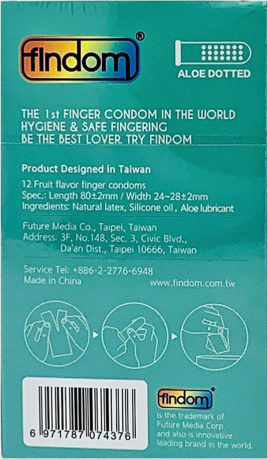 Findom Dotted Aloe • Latex Finger Condom