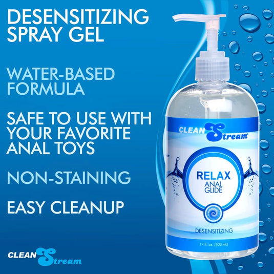 CleanStream Relax Anal Desensitizer • Water Lubricant