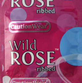 Load image into Gallery viewer, CautionWear Wild Rose (Ribbed) • Latex Condom
