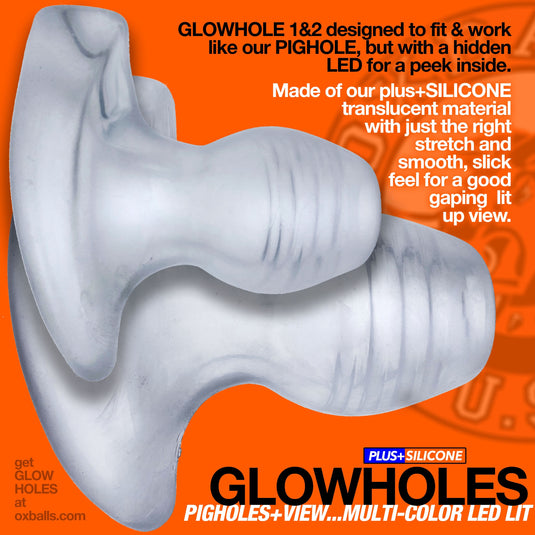 Oxballs Glowhole • LED TPR+Silicone Butt Plug